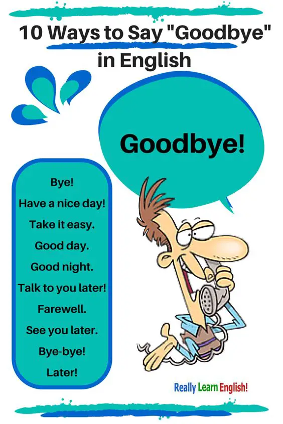 10 Ways To Say goodbye In English Basic English Speaking